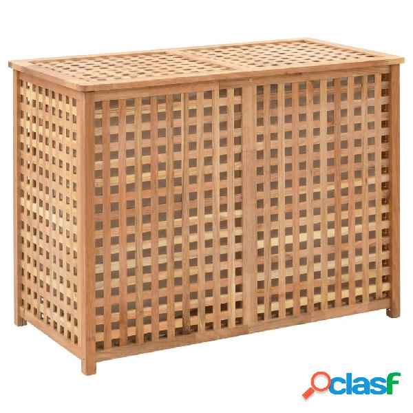 vidaXL Cesto para ropa sucia 87,5x46x67 cm madera maciza de