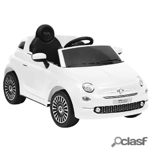 vidaXL Coche eléctrico para niños Fiat 500 blanco