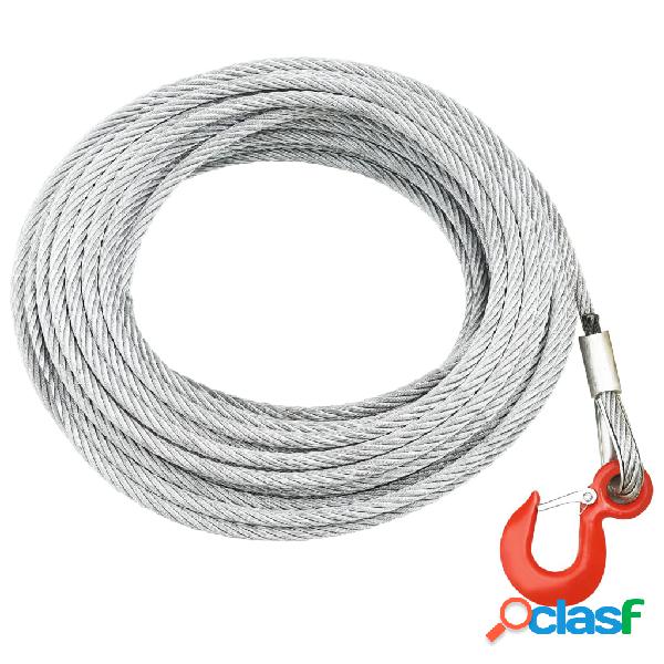 vidaXL Cuerda de cable 800 kg 20 m