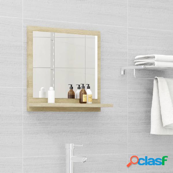 vidaXL Espejo de baño aglomerado roble Sonoma 40x10,5x37 cm