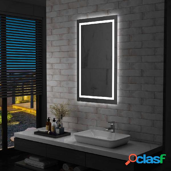 vidaXL Espejo de pared de baño con LED y sensor táctil