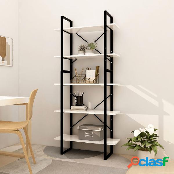 vidaXL Estantería 5 niveles aglomerado blanco 80x30x175 cm