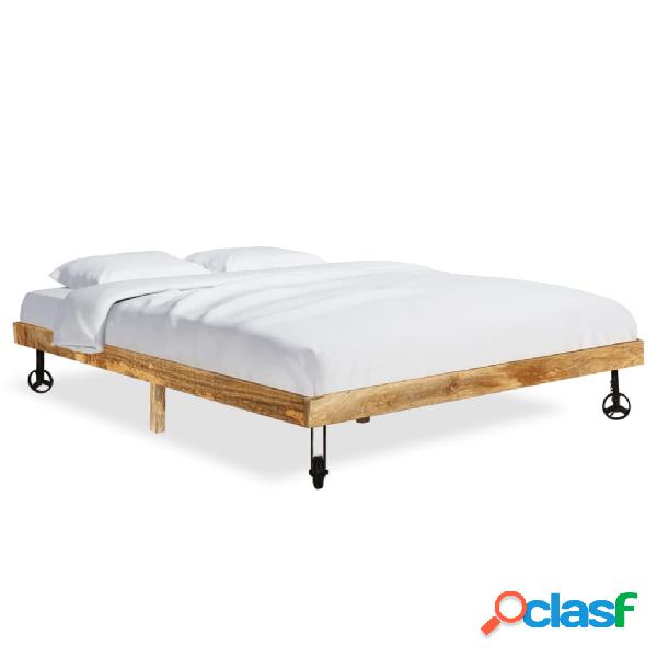 vidaXL Estructura de cama de madera maciza de mango 180x200