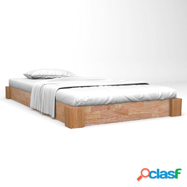 vidaXL Estructura de cama de madera maciza de roble 160x200