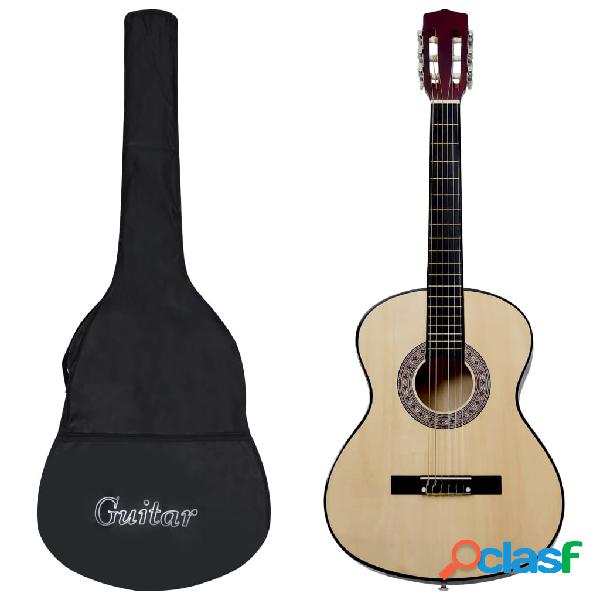 vidaXL Guitarra clásica para principiantes con funda 3/4