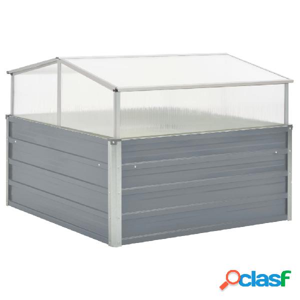 vidaXL Invernadero 100x100x85 cm acero galvanizado gris