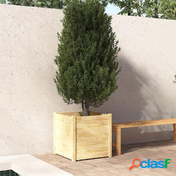 vidaXL Jardinera de madera maciza de pino 60x60x60 cm