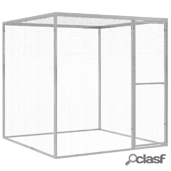 vidaXL Jaula para gatos acero galvanizado 1,5x1,5x1,5 m