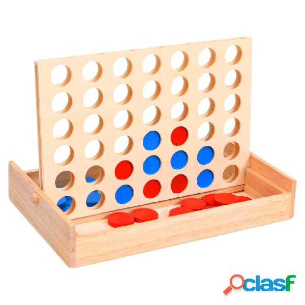 vidaXL Juego de 4 en raya madera macizo 24x15x4 cm