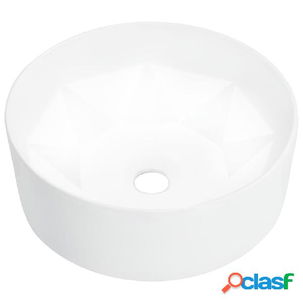 vidaXL Lavabo 36x14 cm cerámica blanco