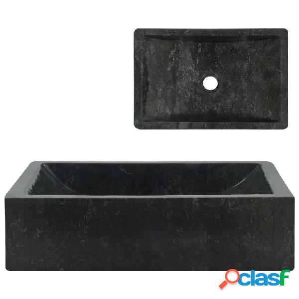 vidaXL Lavabo 45x30x12 cm mármol negro