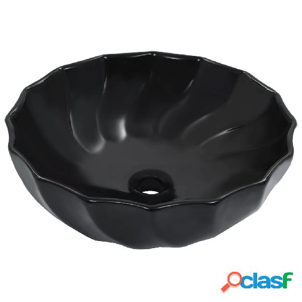 vidaXL Lavabo 46x17 cm cerámica negro