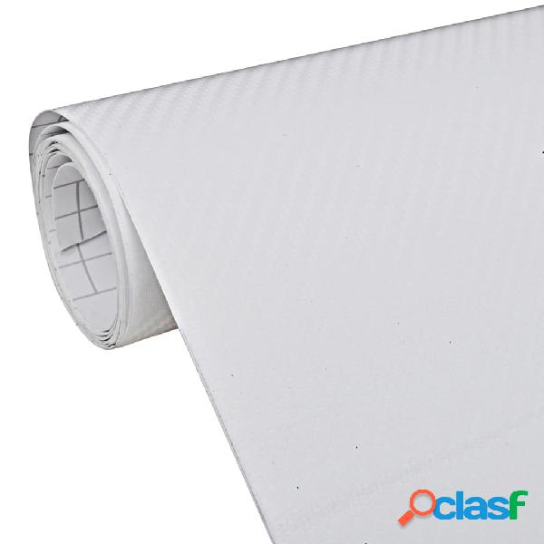 vidaXL Lámina para coches 3D blanco 100x150 cm