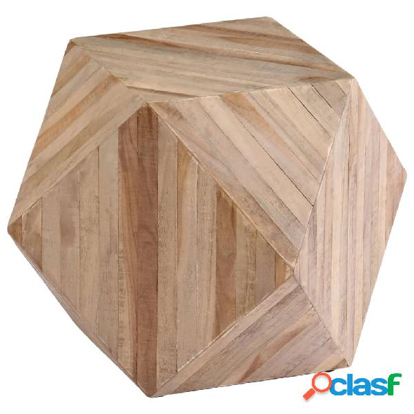vidaXL Mesa auxiliar de madera de teca reciclada 40x40x40 cm