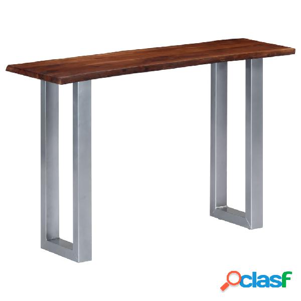 vidaXL Mesa consola 115x35x76 cm madera maciza de acacia y