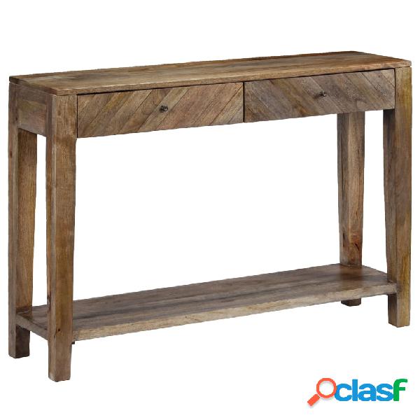 vidaXL Mesa consola de madera maciza de mango 118x30x80 cm