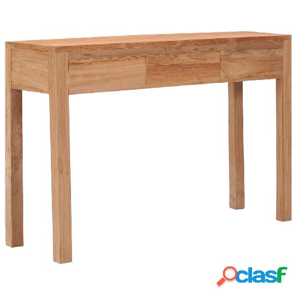 vidaXL Mesa consola de madera maciza de teca 110x35x75 cm