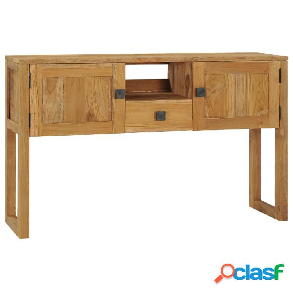 vidaXL Mesa consola de madera maciza de teca 120x35x75 cm
