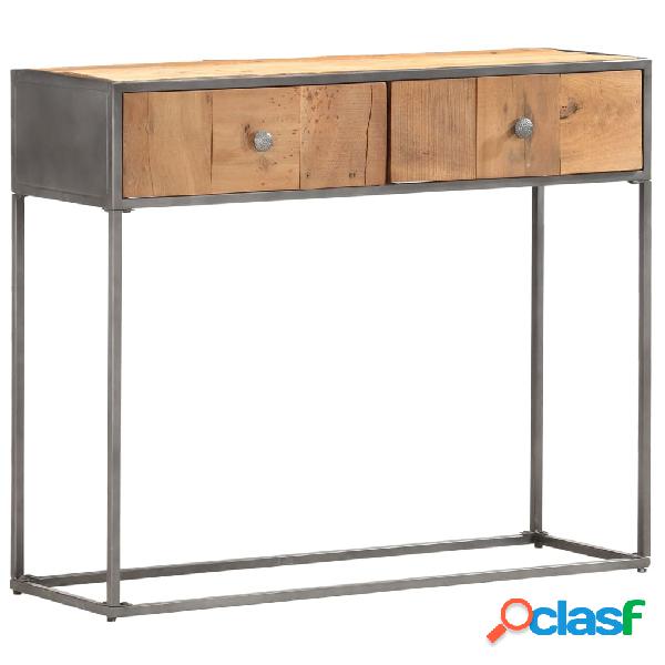 vidaXL Mesa consola de madera maciza reciclada 90x30x75 cm