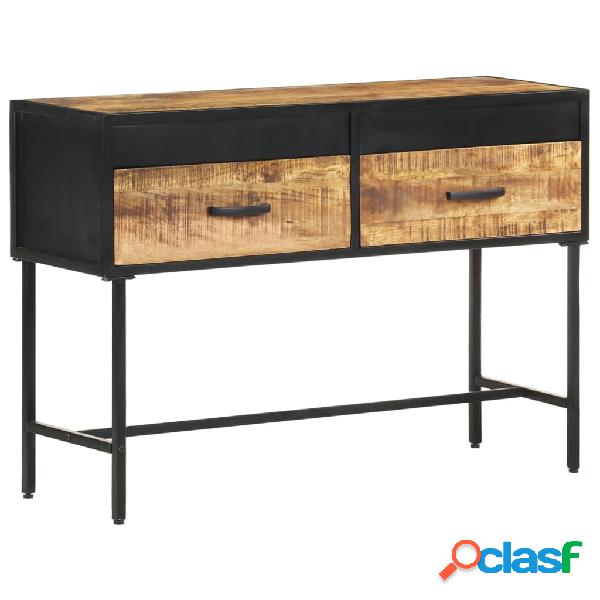 vidaXL Mesa consola de madera rugosa de mango 110x35x75 cm