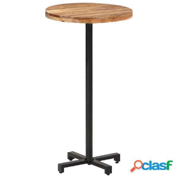 vidaXL Mesa de bar redonda madera maciza de mango Ø60x110