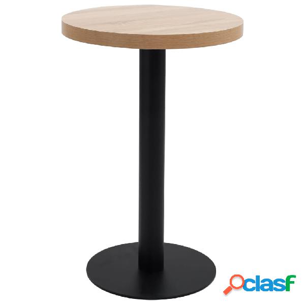 vidaXL Mesa de bistró MDF marrón claro 50 cm