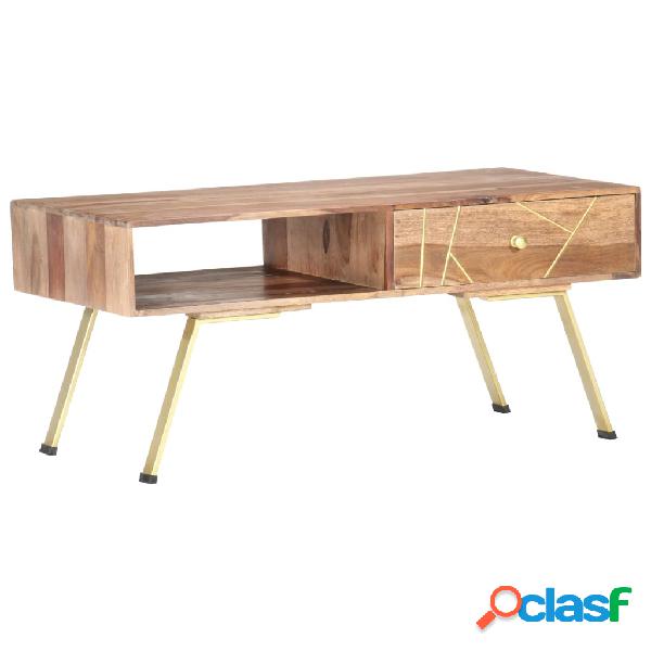 vidaXL Mesa de centro de madera maciza de Sheesham 95x50x42