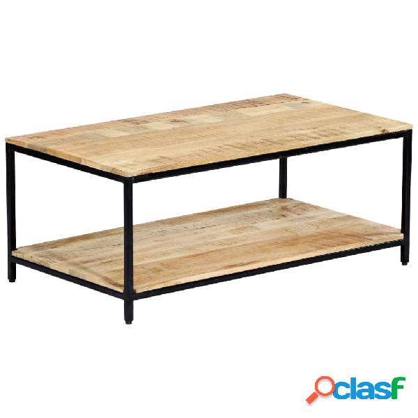 vidaXL Mesa de centro de madera maciza de mango 110x60x45 cm