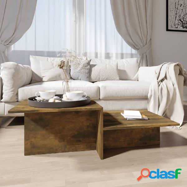 vidaXL Mesa de centro madera contrachapada roble ahumado