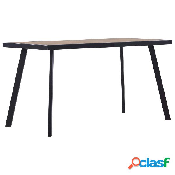 vidaXL Mesa de comedor de MDF color madera clara y negro