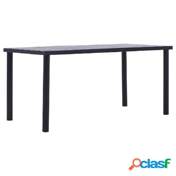 vidaXL Mesa de comedor de MDF negro y gris hormigón