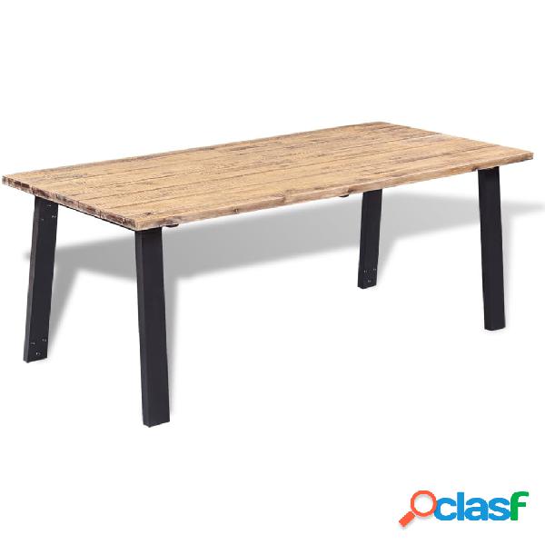 vidaXL Mesa de comedor de madera de acacia maciza 170x90 cm