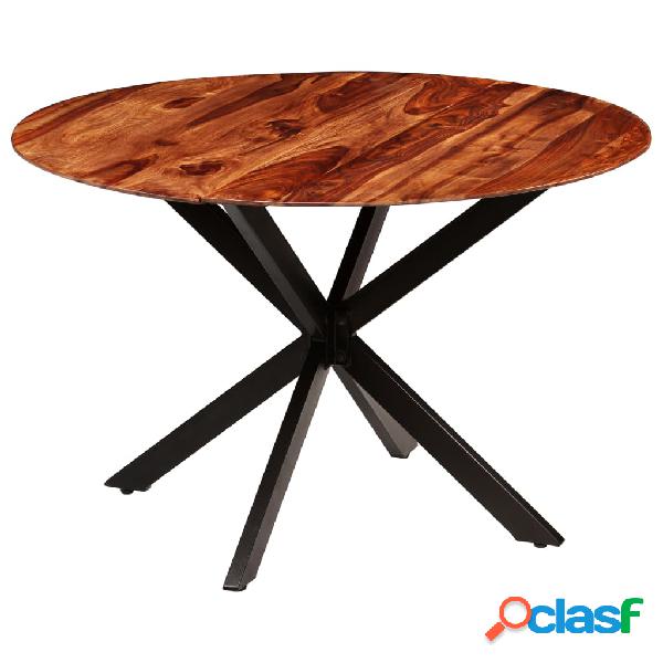 vidaXL Mesa de comedor de madera maciza de sheesham 120x77