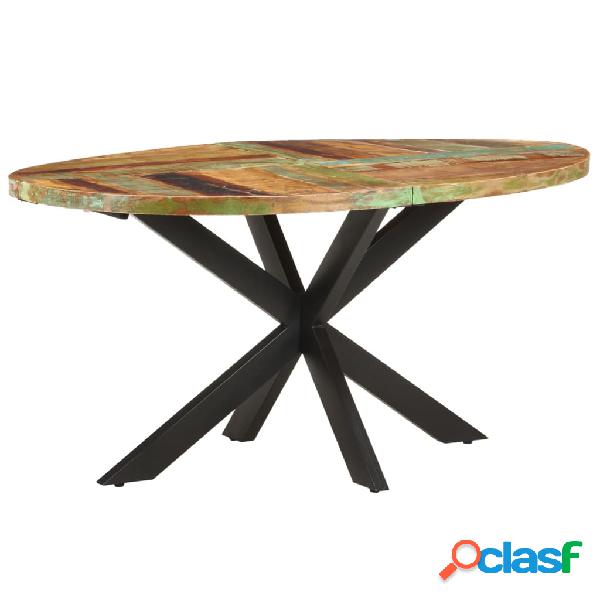 vidaXL Mesa de comedor de madera maciza reciclada 160x90x75