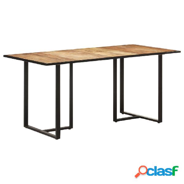 vidaXL Mesa de comedor madera de mango rugosa 160 cm