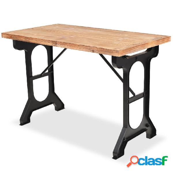 vidaXL Mesa de salón comedor en madera maciza de abeto