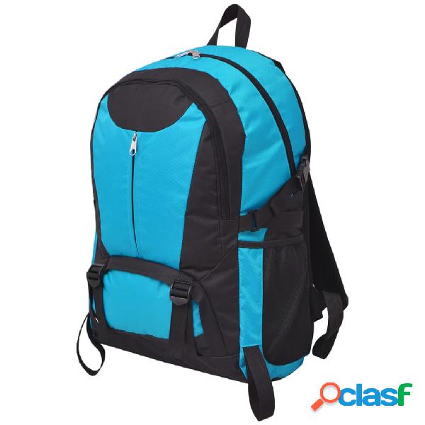 vidaXL Mochila de senderismo 40 L negra y azul