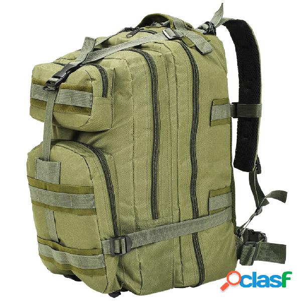 vidaXL Mochila estilo militar 50 L verde oliva