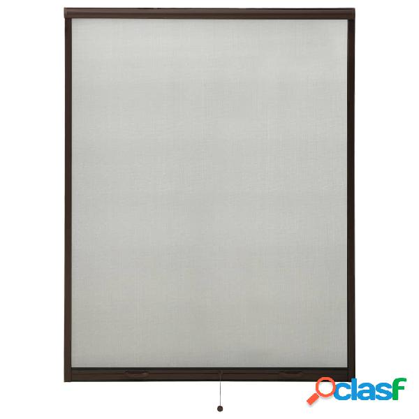 vidaXL Mosquitera enrollable para ventanas marrón 120x170