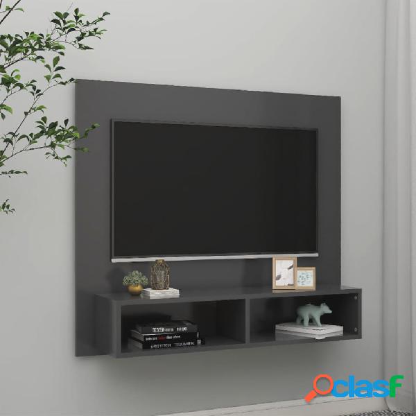 vidaXL Mueble de TV de pared aglomerado gris 102x23,5x90 cm