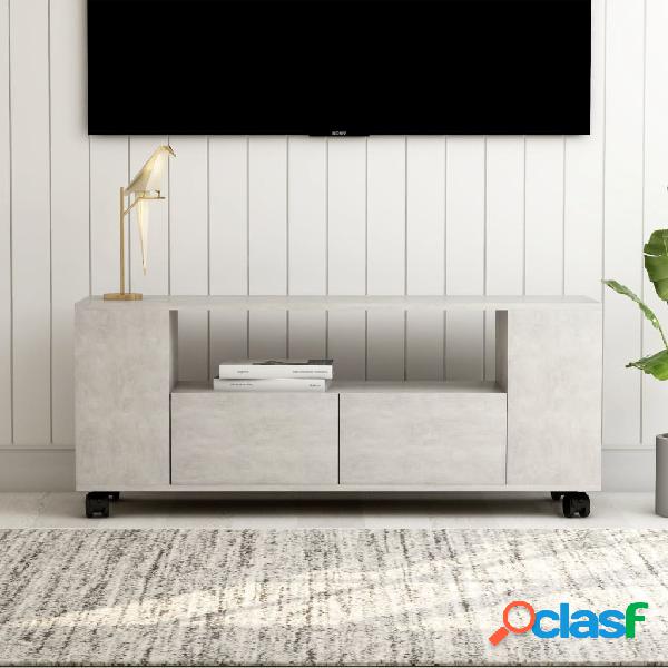 vidaXL Mueble para TV aglomerado gris hormigón 120x35x43cm