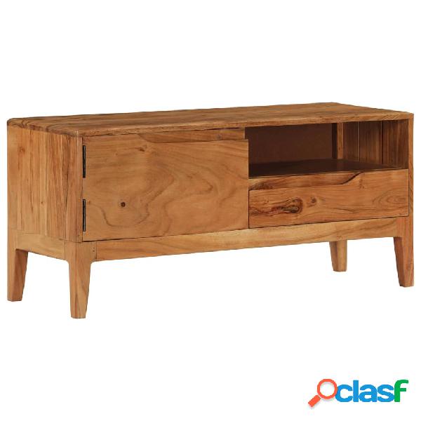 vidaXL Mueble para TV de madera de acacia maciza 88x30x40 cm