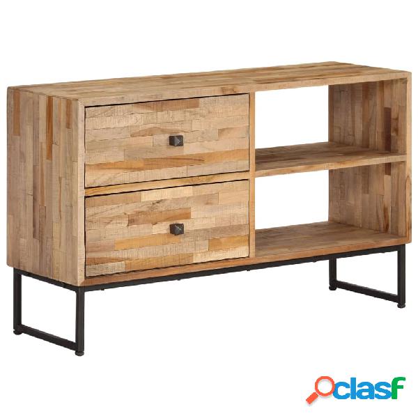 vidaXL Mueble para TV de madera de teca reciclada 90x30x55