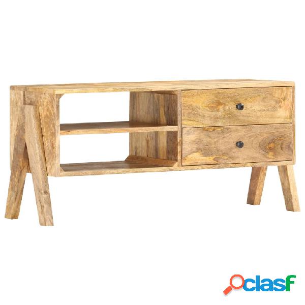 vidaXL Mueble para TV de madera maciza de mango 97x35x47 cm