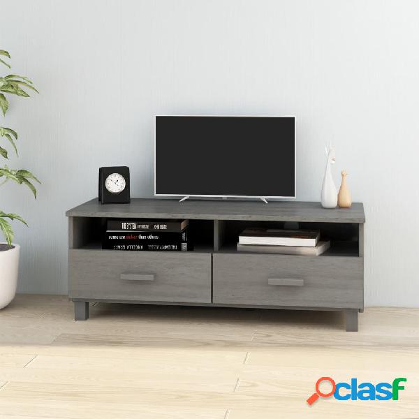 vidaXL Mueble para TV de madera maciza de pino gris