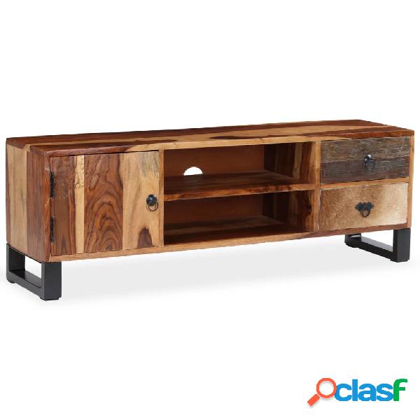 vidaXL Mueble para TV de madera maciza de sheesham 120x30x40