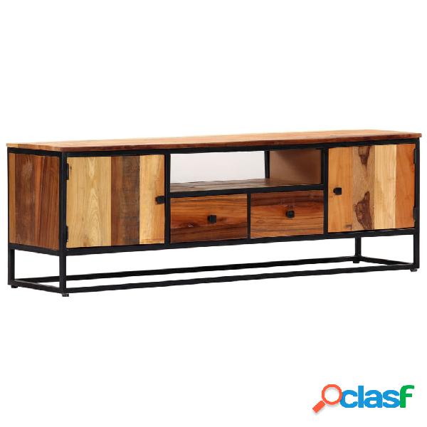 vidaXL Mueble para TV de madera maciza reciclada y acero