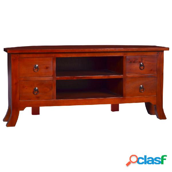vidaXL Mueble para TV marrón clásico madera maciza caoba