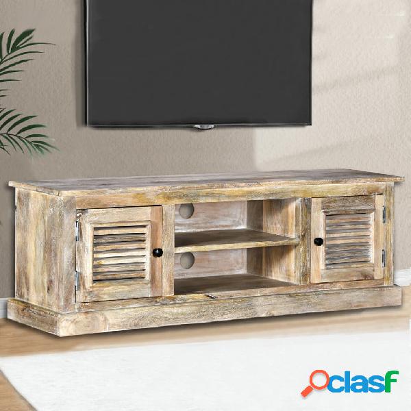 vidaXL Mueble para la TV de madera maciza de mango