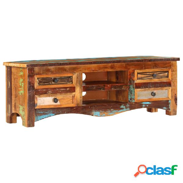 vidaXL Mueble para la TV madera maciz reciclada 120x30x40 cm